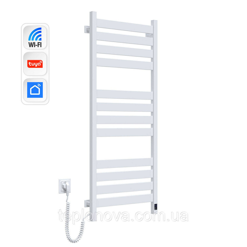 Сушарка для рушників Largo 500х1200 Sensor з Wi-Fi, ліва з таймером, білий оксамит Чернівці - фото 3