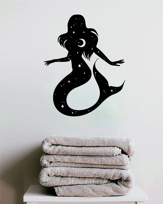 Декоративное настенное 3D Панно «Русалочка» Декор на стену с объемом 90*72 см, Черный Киев - изображение 8