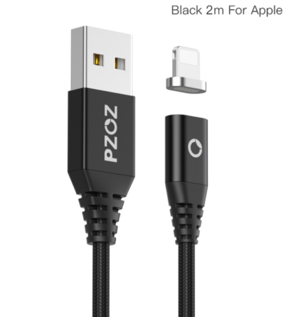 Магнітний кабель Pzoz Lightning 2 м Black Київ