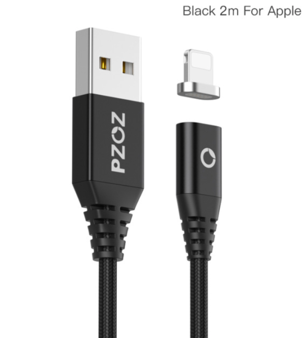 Магнитный кабель Pzoz Lightning 2м Black Киев - изображение 2