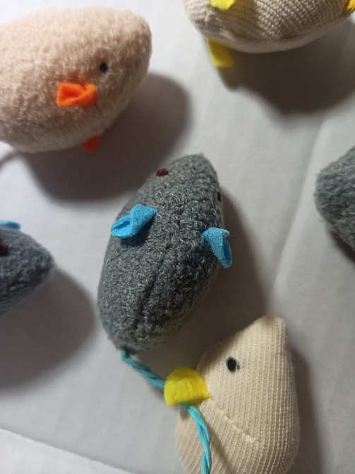 Набір мишенят м'яка іграшка для котика 7 шт різні кольори Київ - фото 7