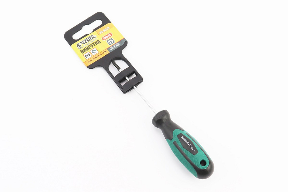 Викрутка магнітна хрестова РН0x 75мм ручка з TPR покриттям тип 2 45-8075 Київ - фото 1