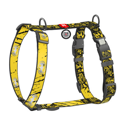 Шлей для собак WAUDOG Nylon H-образная с QR-паспортом "Бэтмен Эскиз", светоотражающая S (343-1081) Винница - изображение 1