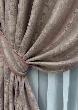 Комплект готових штор VR-Textil Жакард Sultan YL № 1669ш Какао 100х270 см 2 шт (31-742) Київ