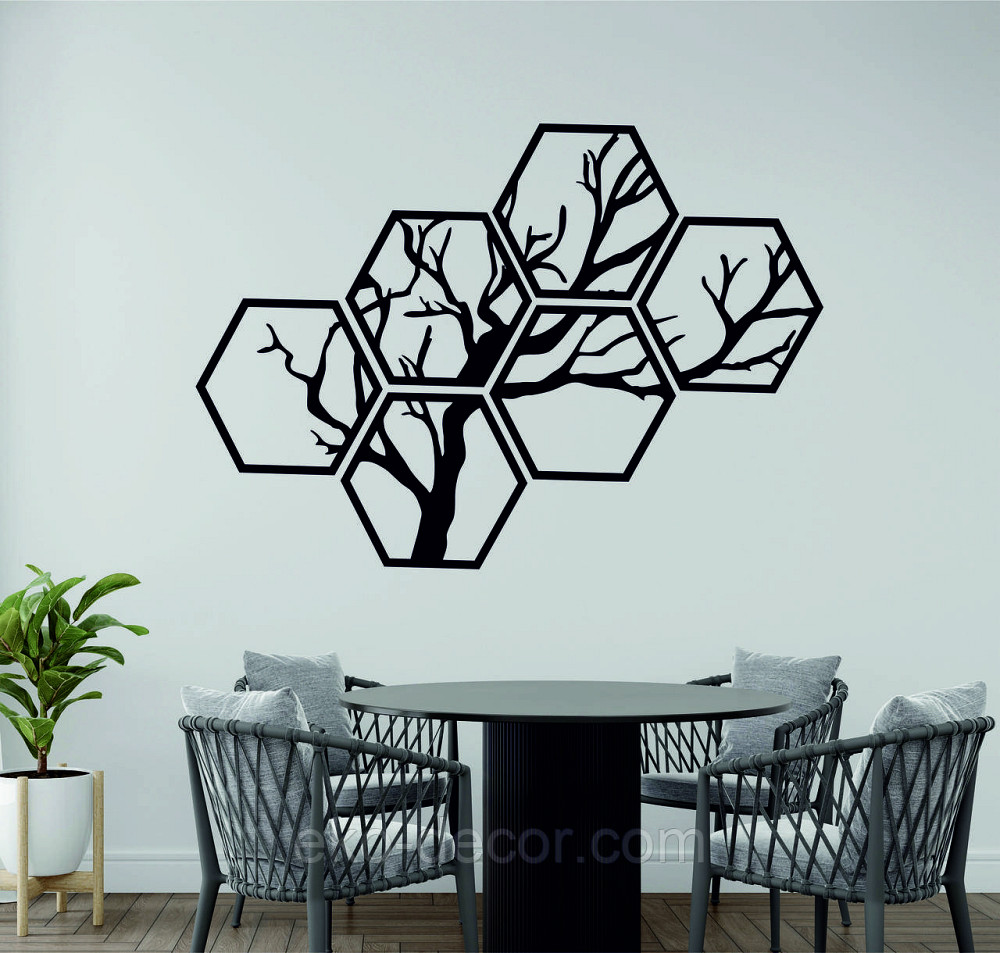 Декоративное настенное Панно «Дерево», Декор на стену 150*106 см, Черный, Ручная работа Киев - изображение 1