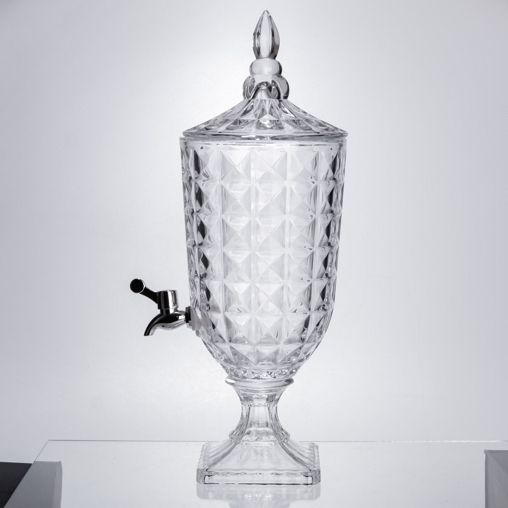 Стеклянная лимонадница с краном на подставке, 3 л Киев - изображение 3