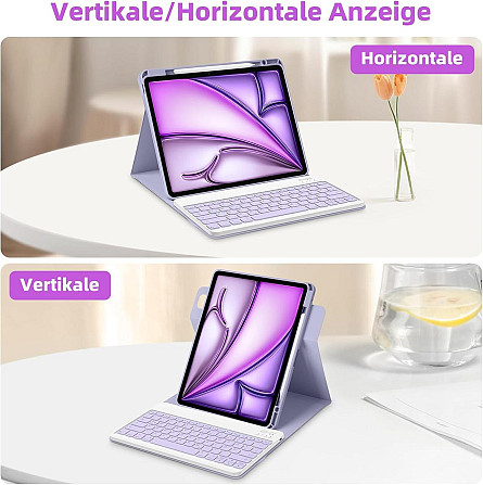 Защитный чехол-клавиатура для iPad Air 13 Inch M2 / iPad Air 2024 / iPad Pro 12,9 дюймов (6-го, 5-го, 4-го, 3-го поколения) Днепр - изображение 6