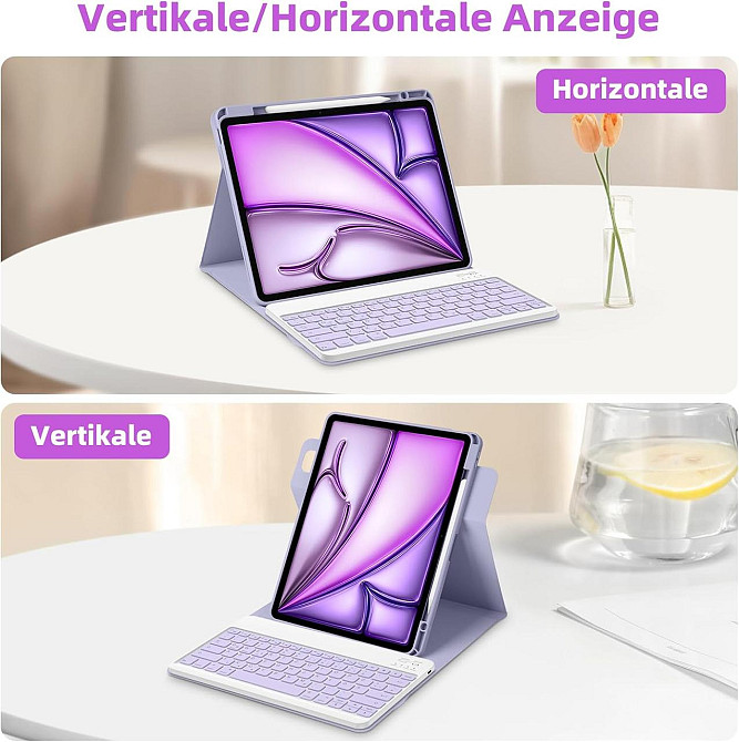 Защитный чехол-клавиатура для iPad Air 13 Inch M2 / iPad Air 2024 / iPad Pro 12,9 дюймов (6-го, 5-го, 4-го, 3-го поколения) Днепр - изображение 6