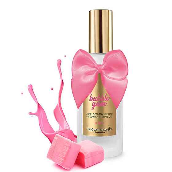 Лубрикант на силіконовій основі 2в1 Bijoux Indiscrets Bubblegum для сексу та масажу Sex Aura Київ