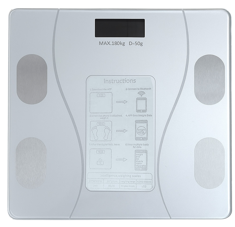 Весы напольные умные 17A-C, 180кг (0,05 кг), bluetooth Днепр - изображение 1