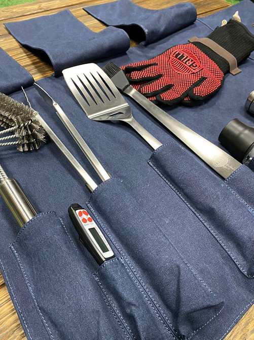 Скрутка органайзер для барбекю инструментов синяя (джинс) GRILLI 88800 Код: 009369 Ровно - изображение 3