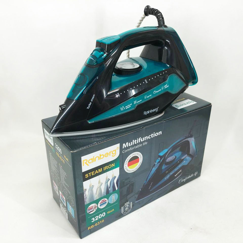 Утюг для различной одежды Rainberg RB-6310, Профессиональный утюг для глажки Домашний с паром AY-65 Львов - изображение 3