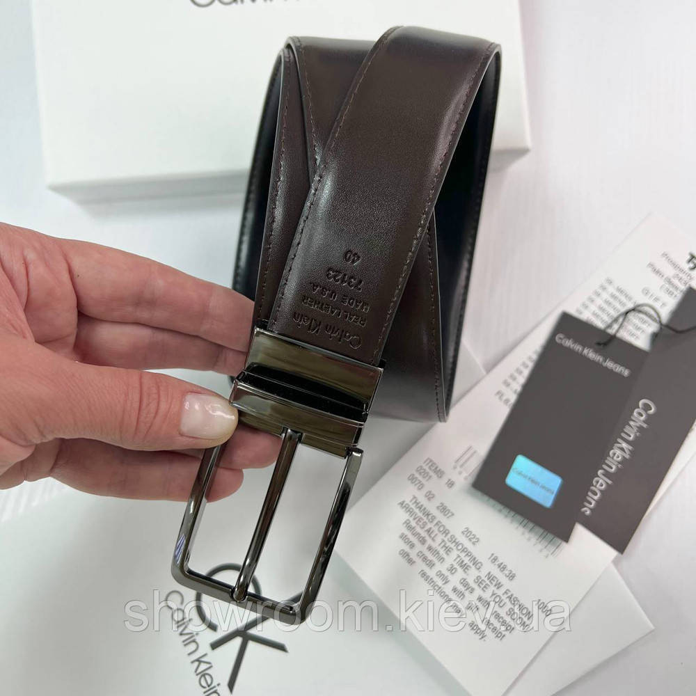 Мужской подарочный набор ремень и портмоне Ck (497) Киев - изображение 3