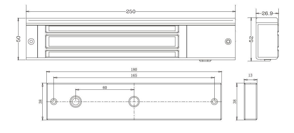 Замок електромагнітний 280 кг SEVEN ML-7750 white Київ - фото 8