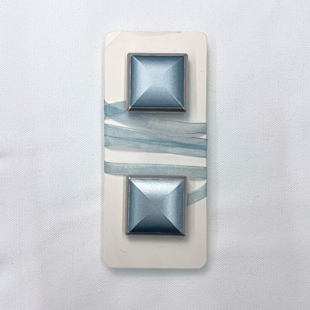 Магниты для штор и гардин Квадрат двусторонние набор 2 шт Голубой с серым (81-138) Киев - изображение 8