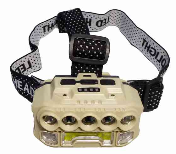 Ліхтар налобний BL HX-817 із сенсором 9070, чорно-білий Вінниця