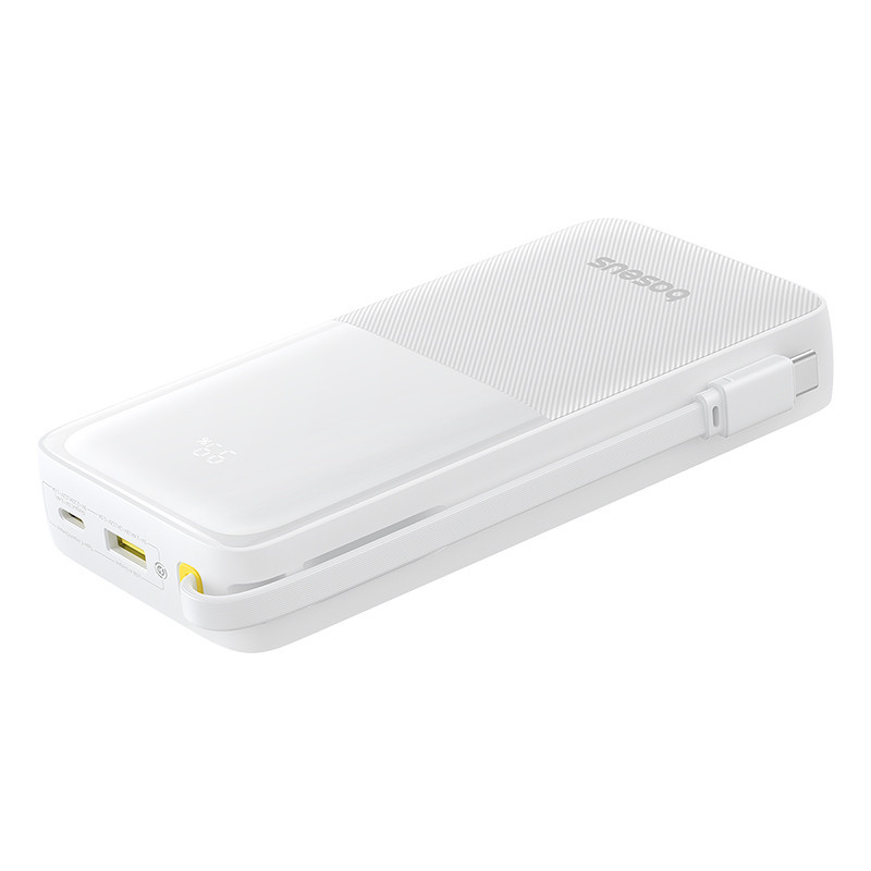 Павербанк 20000 mAh Baseus Bipow 2 20W Type-C быстрая зарядка цифровой дисплей встроенный кабель Type-C power bank повербанк Одесса - изображение 6
