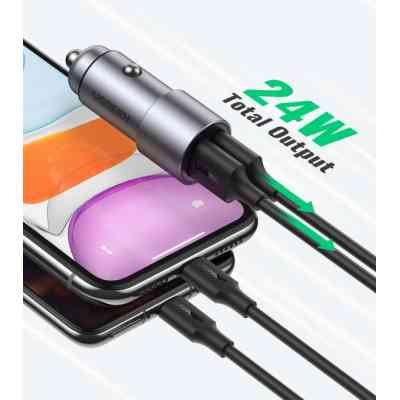 Зарядний пристрій Ugreen USB-A Dual 24W QC Grey (CD130) (50592) Вінниця