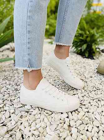 Кеди жіночі PQ-22 білі тканина весна-осінь 37р.-24см 38р.-24.5см (1451) Коломыя