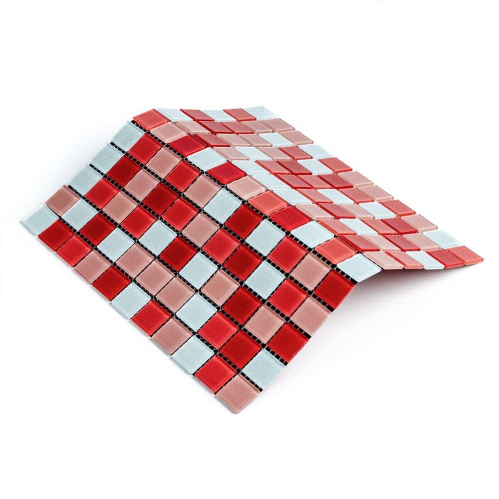 Червона скляна мозаїка для декору Київ - фото 7