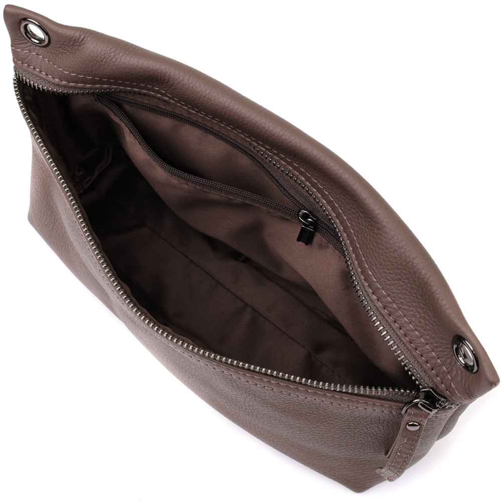 Зручна сумка жіноча на плече з натуральної шкіри Vintage 23006 Коричневий Київ - фото 7