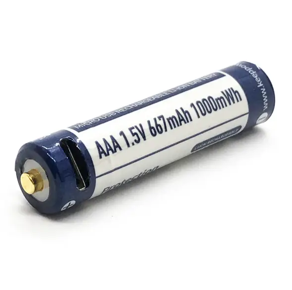 Аккумулятор Keeppower Li-ion R03 667mAh P1044U1 AAA 1.5V (Белый с синим) Винница - изображение 1