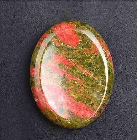 Камінь антистрес Унакіт – полірований палм-стоун 4.5×3.5 см (1 шт) Київ