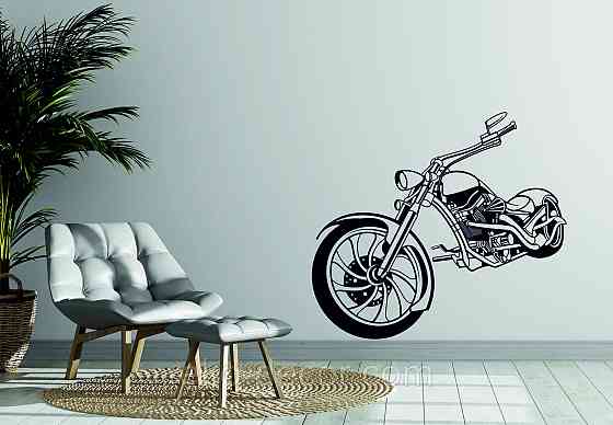 Декоративное настенное Панно «Мотоцикл» Декор на стену 70*78 см, Черный Киев
