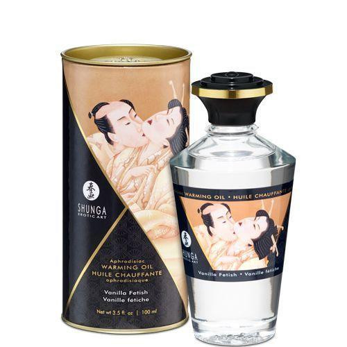 Разогревающее масло Shunga Aphrodisiac Warming Oil - Vanilla Fetish (100 мл) без сахара, вкусный Sex Aura Киев - изображение 1