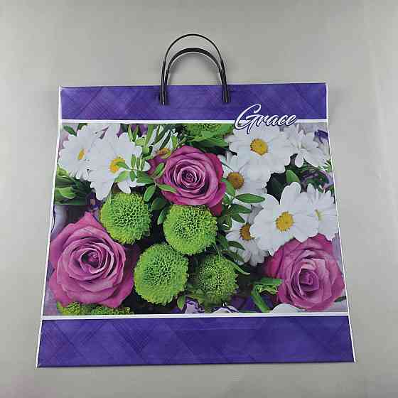 Полиэтиленовый пакет (40х40) с пластиковой ручкой 