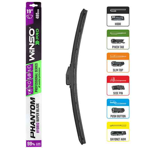 Щетка стеклоочистителя гибридная Winso Pro Phantom 19/480мм Львов