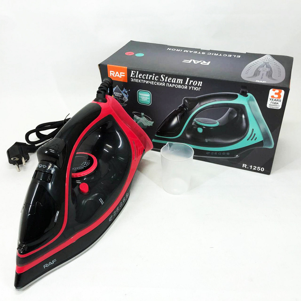 Праска парова RAF R.1250 з керамічною підошвою та функцією самоочищення 2200 Вт. EO-457 Колір: червоний Київ - фото 5