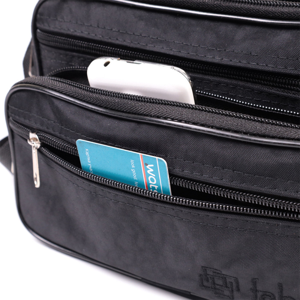 Удобная мужская сумка на плечо из качественного полиэстера FABRA 22577 Черный Киев - изображение 8