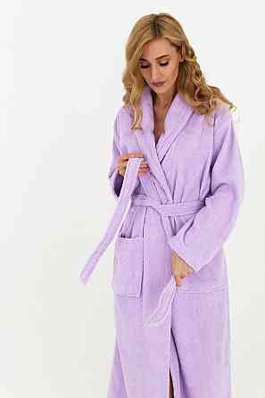 Халат банный Ideal Textile махровий ліловий (56860498) Чернівці