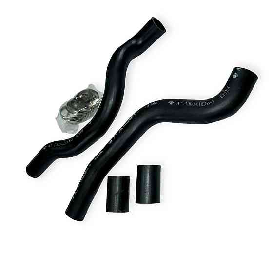 Патрубок 2110, 2111, 2112 (к-кт 4 шт) з хомутами AT радіатора Мукачево