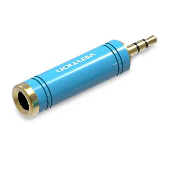 Адаптер Vention 3.5mm Male to 6.35mm Female Audio Adapter Blue Aluminum Alloy Type (VAB-S04-L) Киев