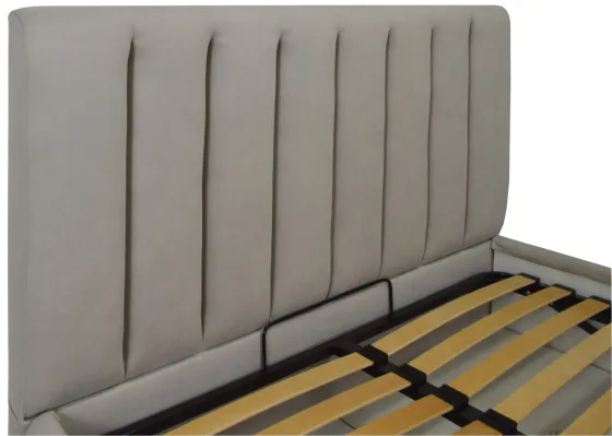 Кровать Двуспальная Sanam VIP 160 х 190 см Fibril 06 С дополнительной металлической цельносварной рамой Серый Киев