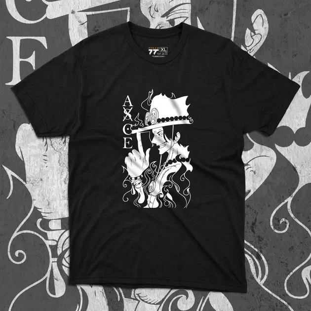 Футболка чоловіча з  принтом Ван Пис Portgas D Ace Bkack Розмір 48 Anime0203 Дніпро - фото 1