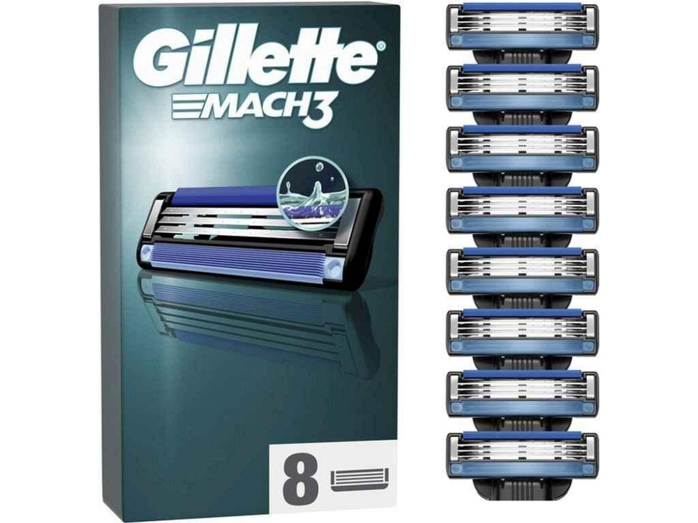 Сменные картриджи 8шт для бритья (лезвия) мужские Mach3 ТМ GILLETTE Киев - изображение 1