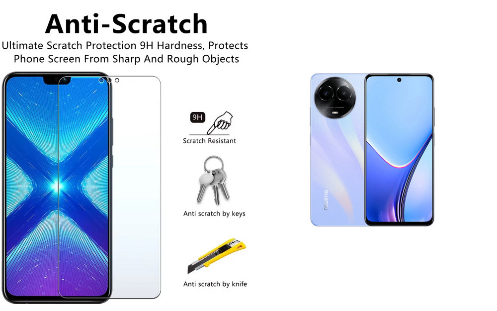 Защитное стекло NeoGlass для Realme V50, Realme V50s – ультрапрозрачное и устойчивое Киев - изображение 1