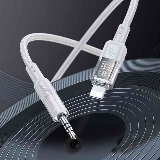 Аудiо кабель HOCO UPA27 Spirit transparent digital audio conversion cable iP Black 6942007612524 Одеса