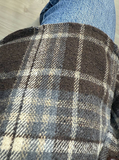 Сорочка жіноча YZY 223 картата оверсайз тепла байка, коричневий, one size Київ - фото 7