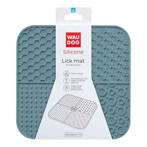 Коврик для слизивания WAUDOG Silicone, 190х190х10 мм, серый Киев