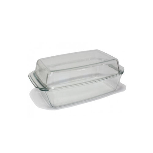 Каструля для запікання 3л прямокутна жароміцне скло 8102 Interos Житомир - изображение 1