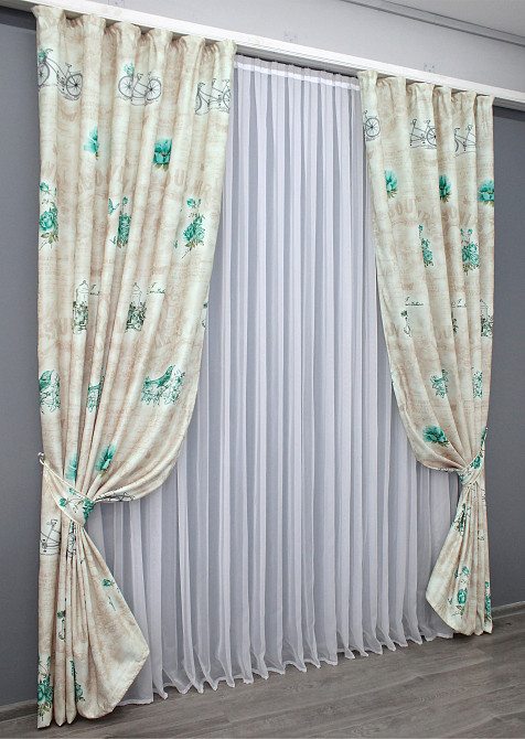 Комплект готових штор VR-Textil Фотоштори № 1327ш Різнобарвний 100х270 см 2 шт (31-716) Київ - фото 3