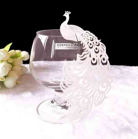 Рассадочные карточки Павлин 10 штук 5 на 10 см белый Киев