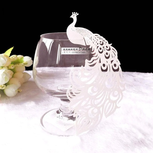 Рассадочные карточки Павлин 10 штук 5 на 10 см белый Киев - изображение 3