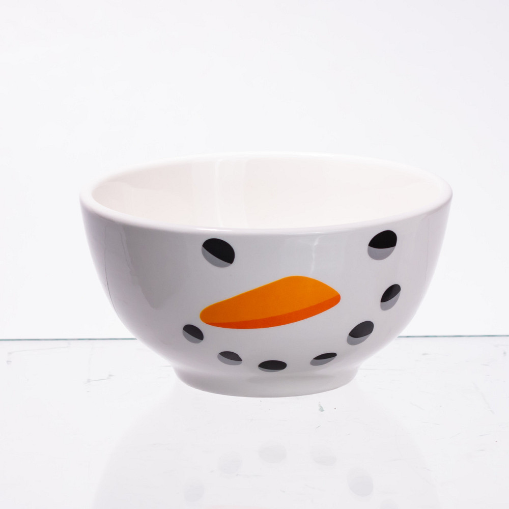 Yiwu Набір порцелянова чашка з піалою Snowman 350 (мл) чашка на подарунок новорічна для чаю та Коломыя - изображение 4