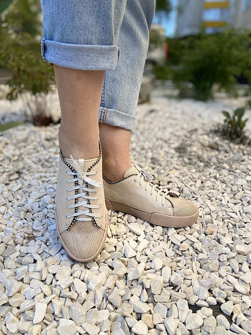 D and V Сліпони жіночі D and V 2038 пудра (літо, шкіра-сатин натуральна) (2241) Коломия - фото 3