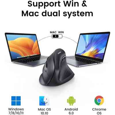 Мишка Ugreen MU008 Vertical Wireless Black (25444) Вінниця